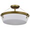 Nuvo Rowen 4-Light Semi Flush Natural Brass Etched White Glass 60/7752 - alternate 1